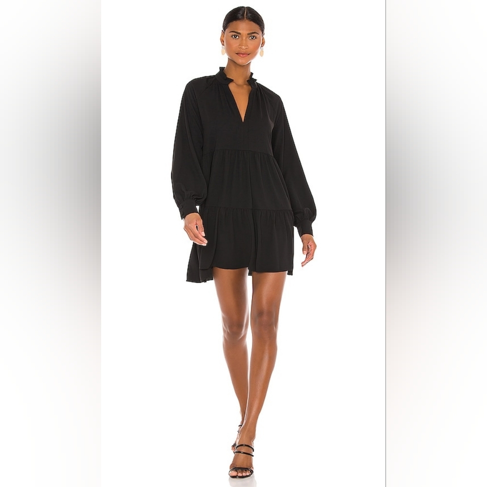 Amanda Uprichard Black Long Sleeve Dress - Size Medium
